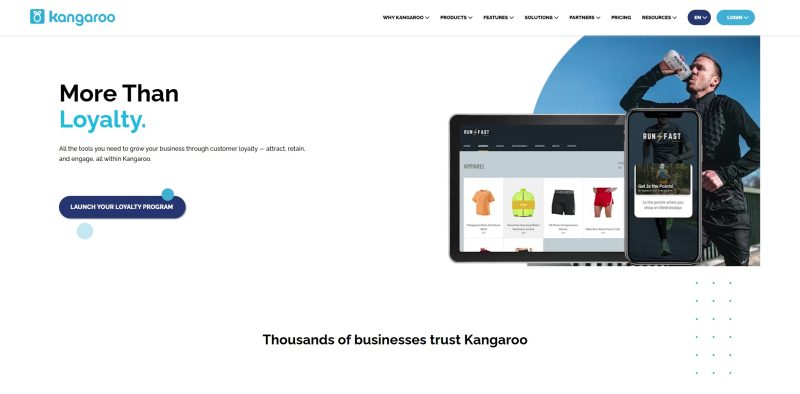 9. Loyalty dashboards of Kangaroo